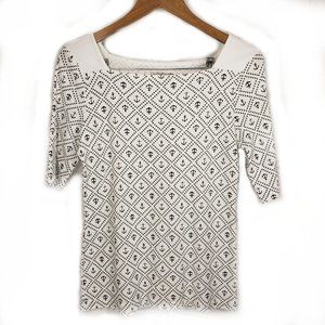 Croft & Barrow White Nautical Anchors Top